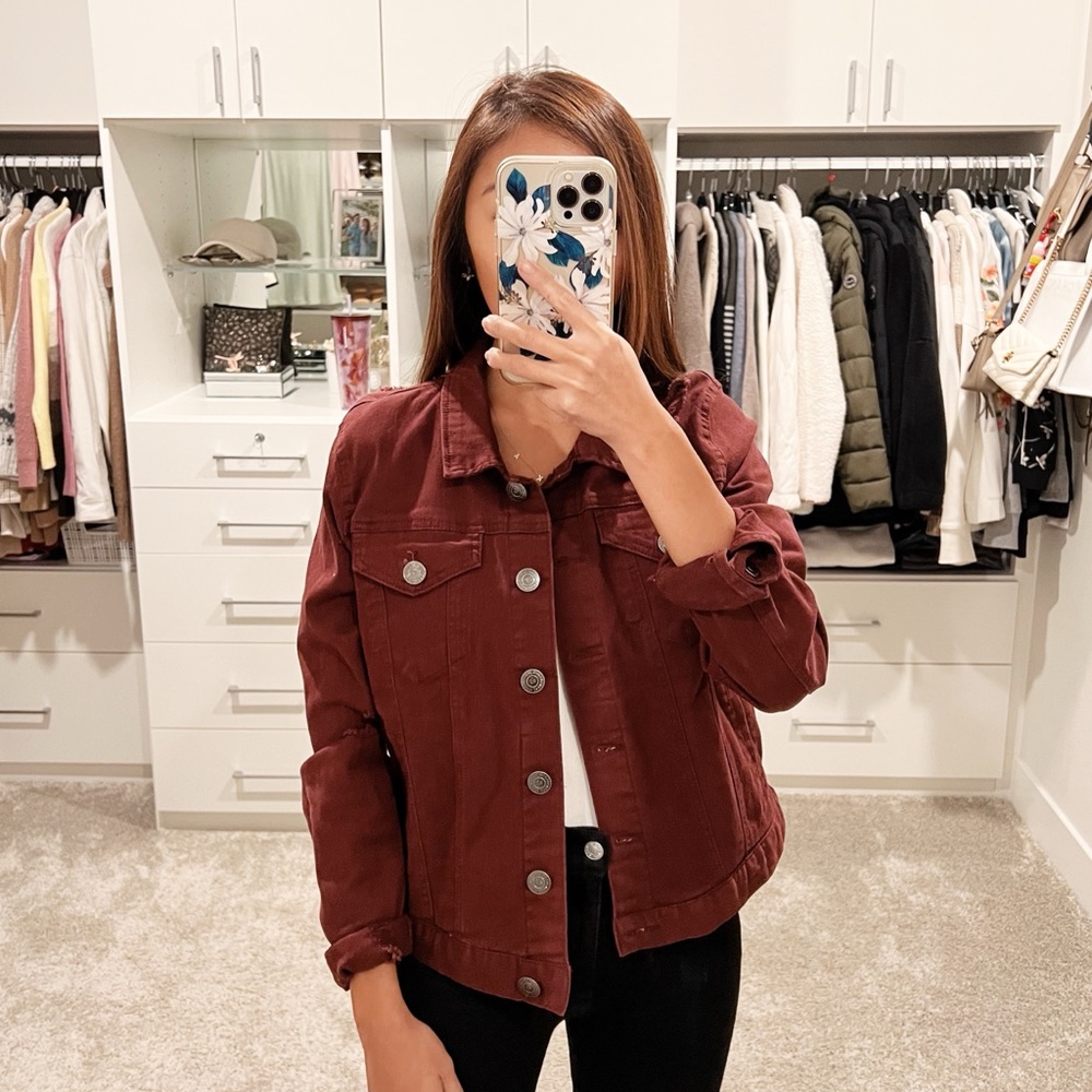 April Jeans Distressed Denim Jean Jacket
